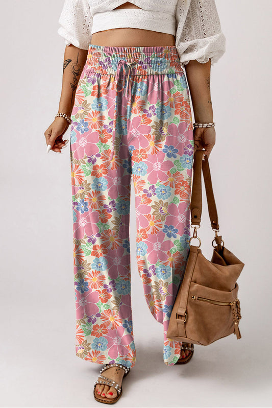 Lightweight Elastic Waist Palazzo Pants