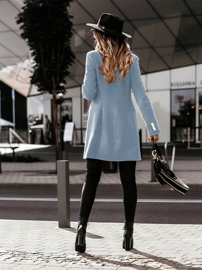 Women's winter suit collar long sleeve coat