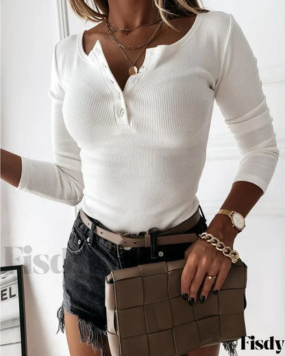 Women's white knitted pullover