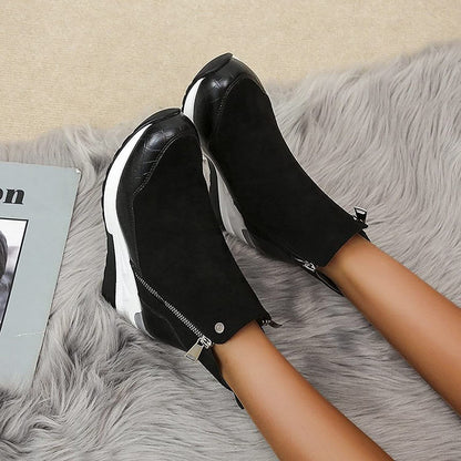 Women's fashionable wedge ankle boots