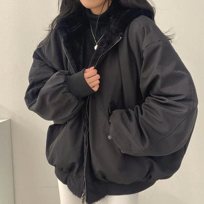 Women's hooded jacket with zip