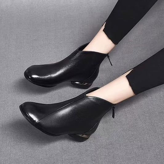 Plush Lined Leather Winter Boots