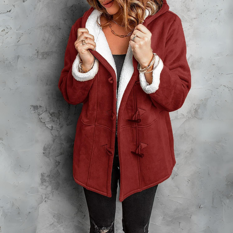 Women's comfortable soft hooded coat