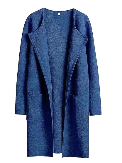 Women's versatile casual lapel midi coat