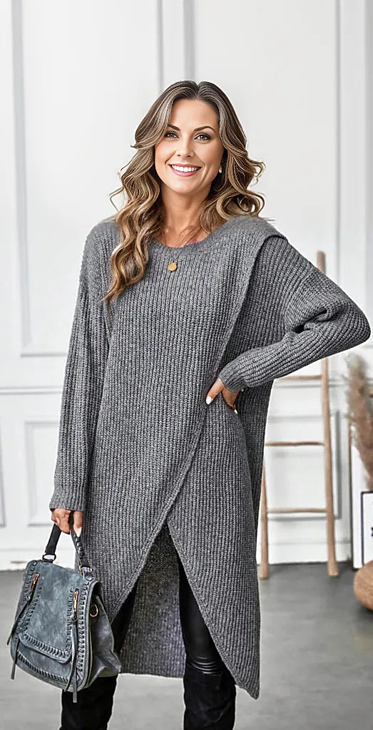 Comfortable Plain Knitted Sweater