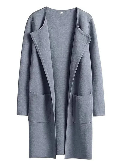 Women's versatile casual lapel midi coat