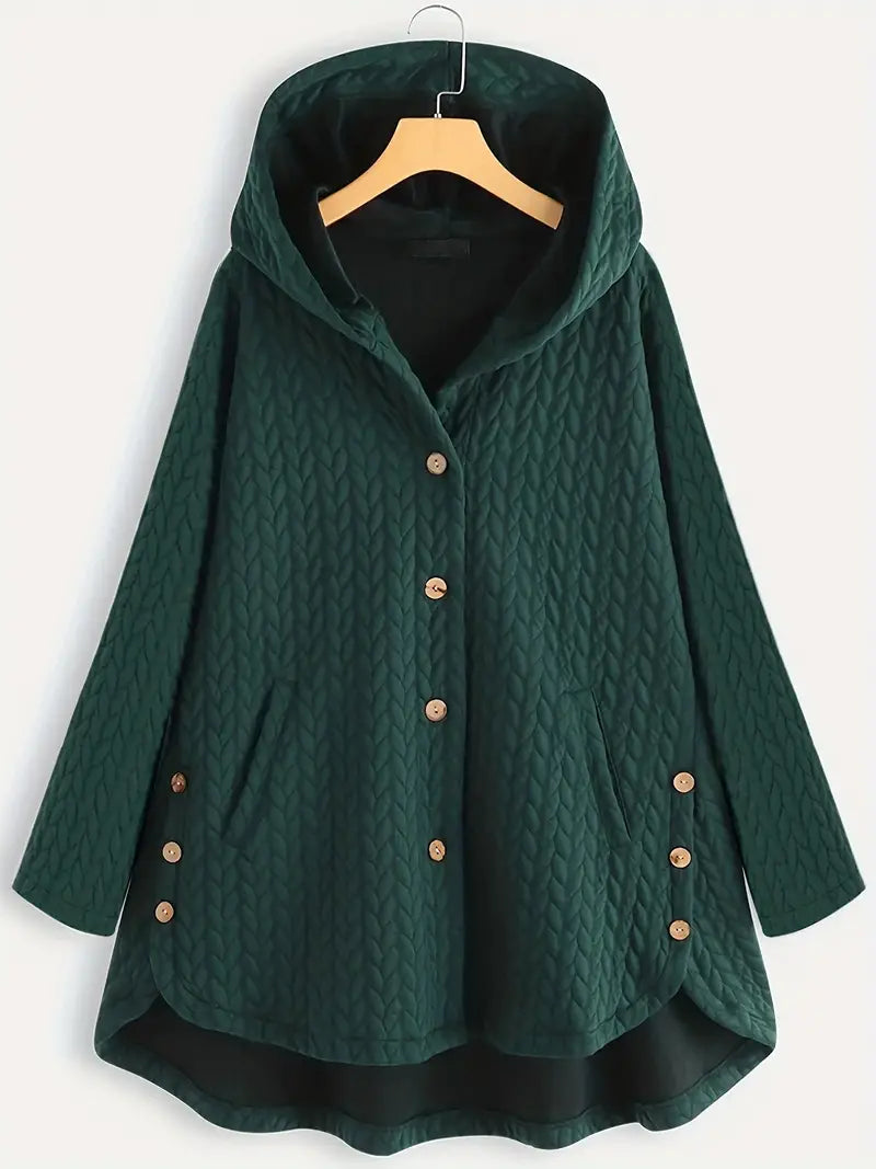 Women's quilted hooded winter coat