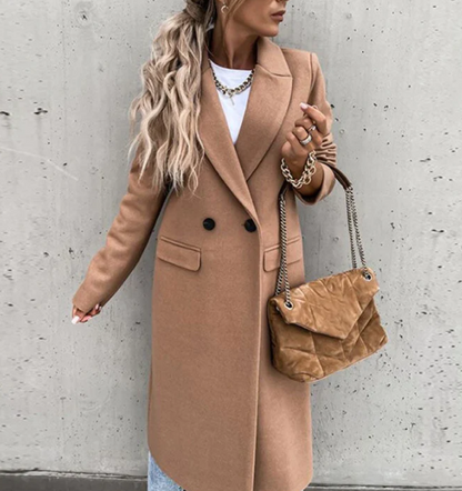 Marina - single-breasted  long trench coat