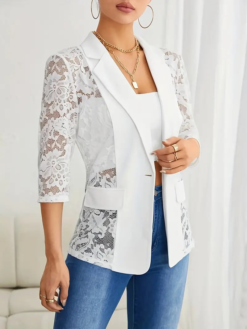 Women's blazer with lace