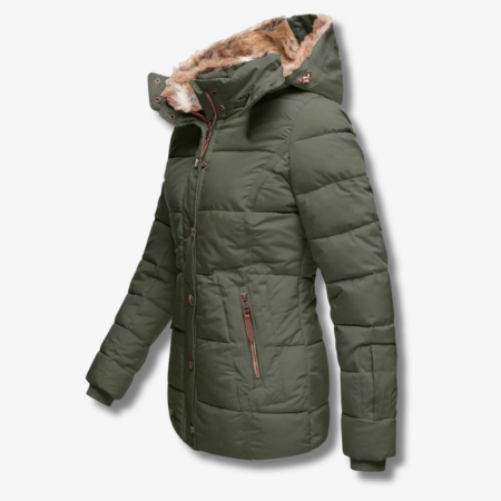 Women's warm jacket with hood