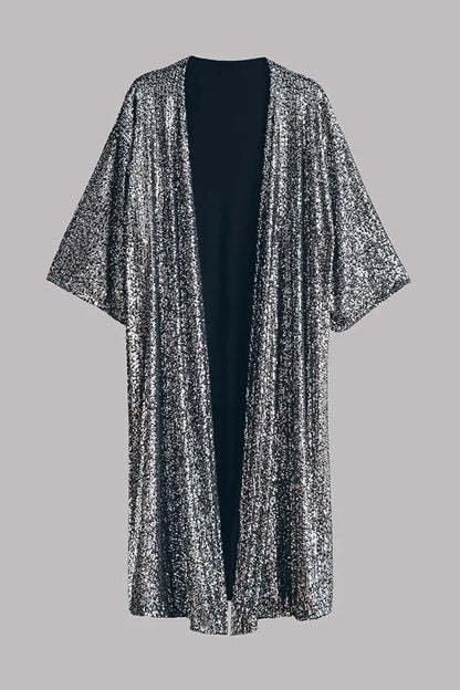 Women's loose fit cardigan jacket for casual and elegant outings