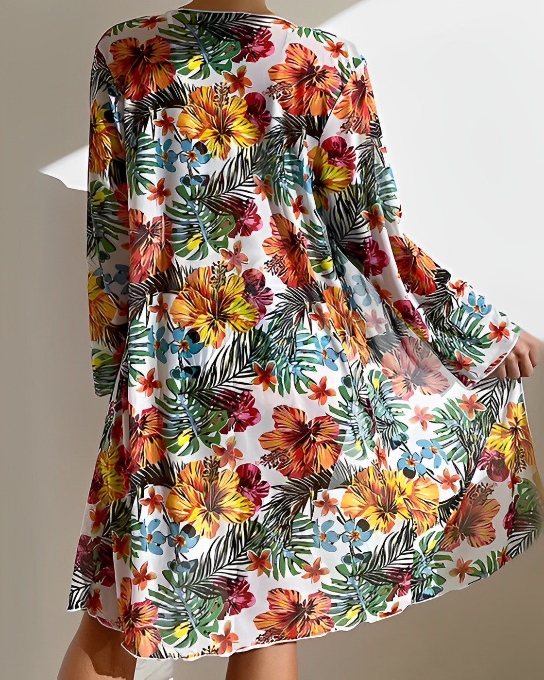 Tie-Front High-Waist Swim Setnull
