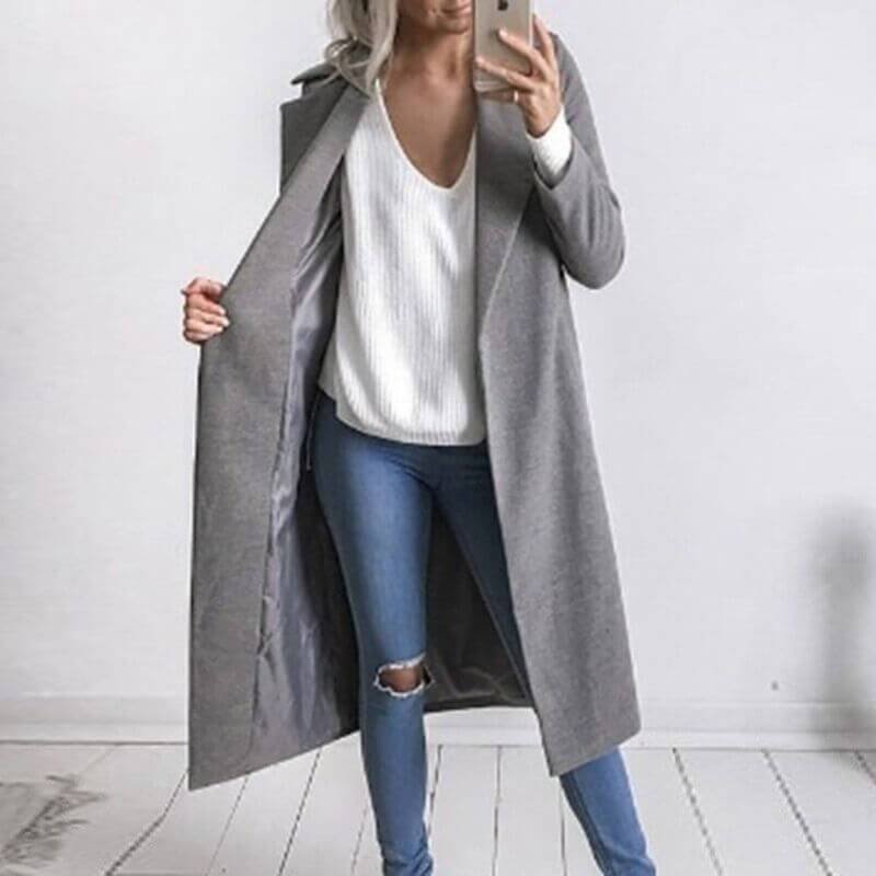 Elegant Fitted Long Coat