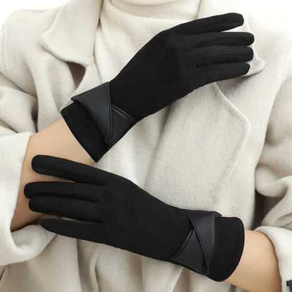 Isla Wrapped Strap Form-Fitting Gloves | Solid Wrist-Length Gloves
