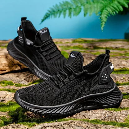 Women's Athletic Sneakers - Breathable Mesh - Slip-On Sock Fit - Chunky Grip Sole