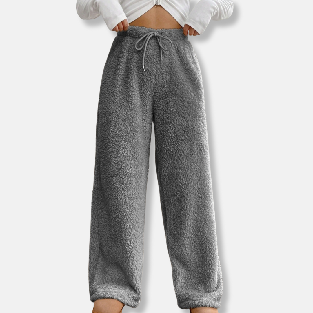Women’s Lounge Pants – Plush Fleece – Relaxed Fit – Drawstring Waist – Full Length