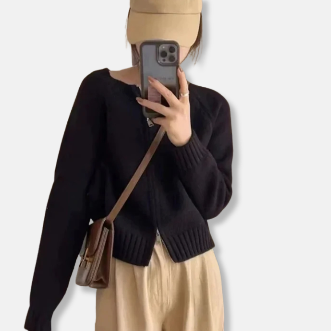 Women’s Cardigan – Wool Knit – Relaxed Fit – Long Sleeve Open Front