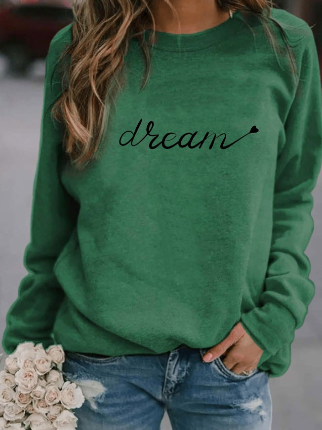 Women's digital print casual loose sweatshirt