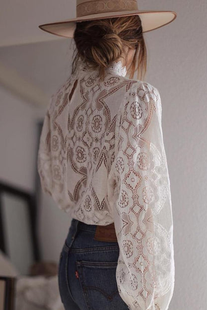 Women's elegant lace sweater
