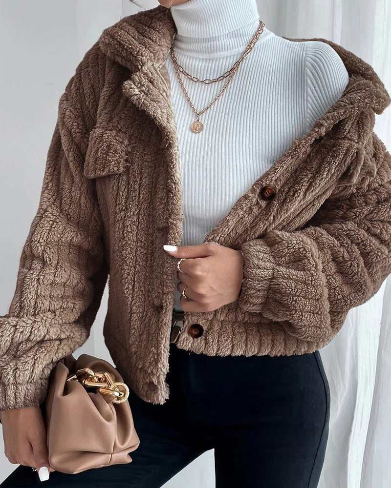 Thick Casual Plain Coat
