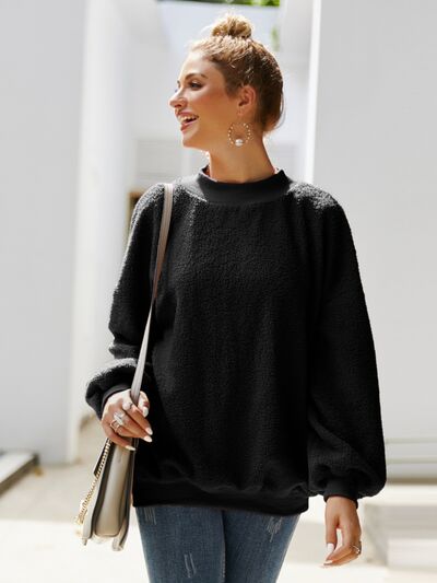 Rolyn - mock neck dropped shoulder sweatshirt