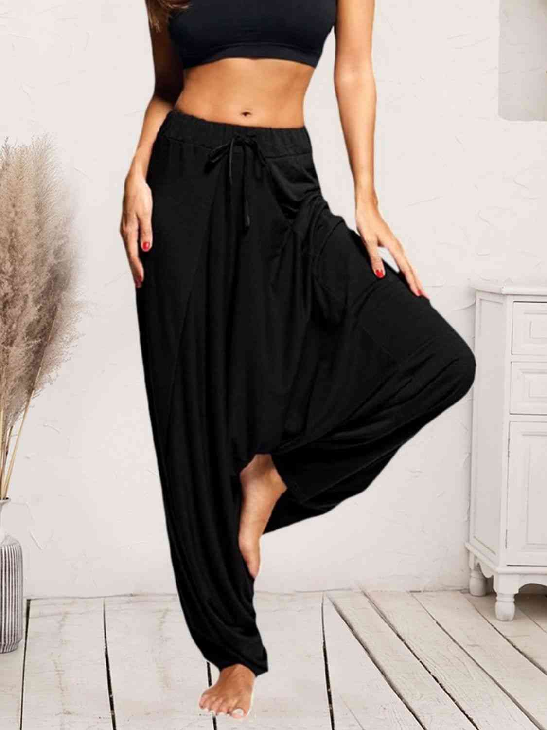 Liana - tied mid waist long harem pants