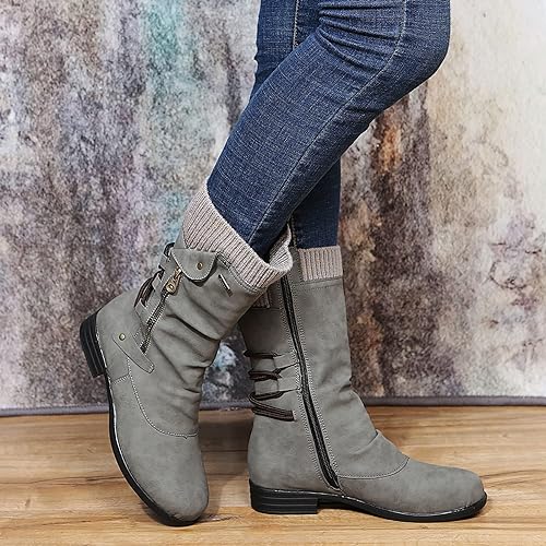 Women's long woolen boots