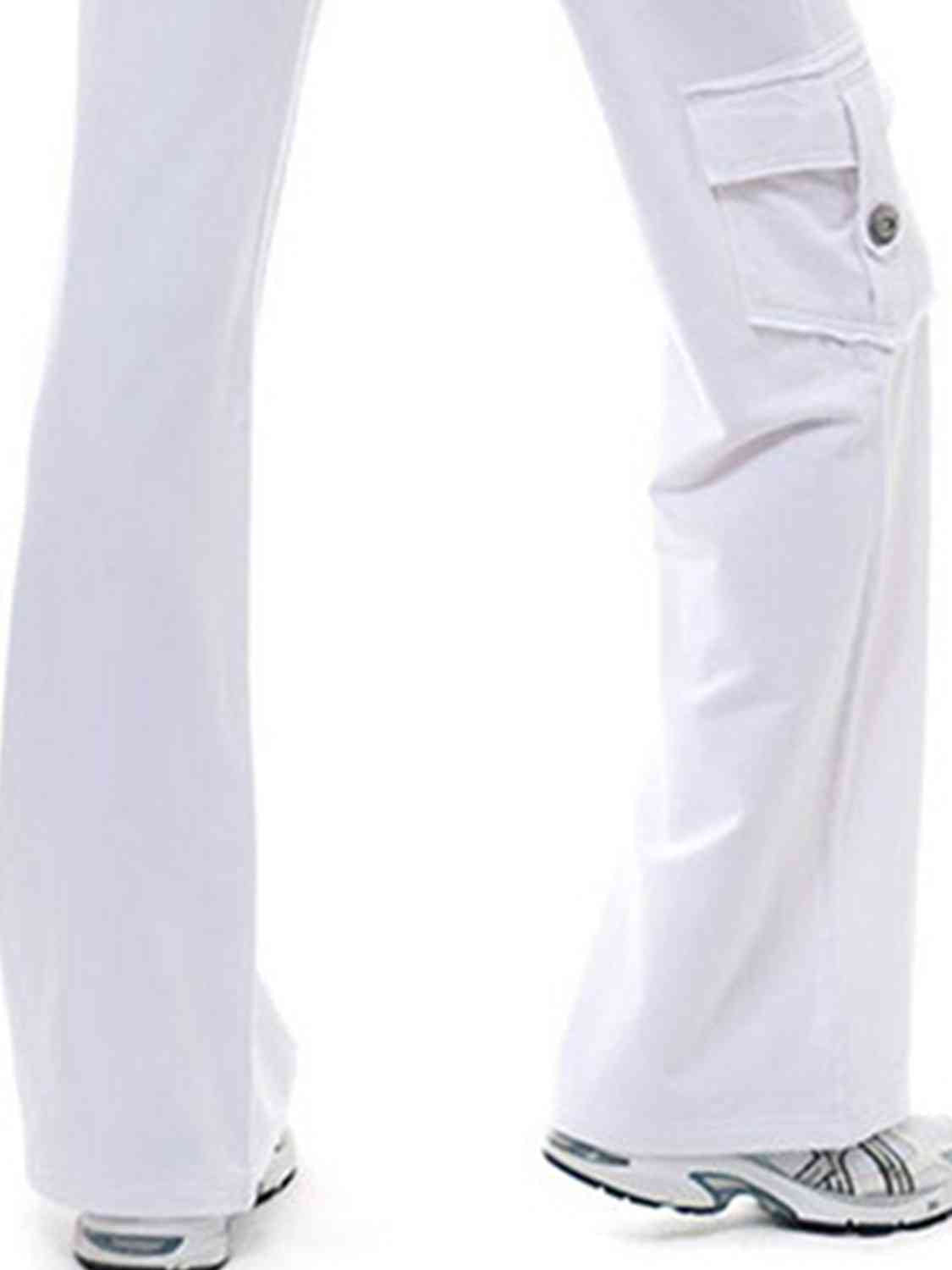 Women's mid rise cargo wide leg pants