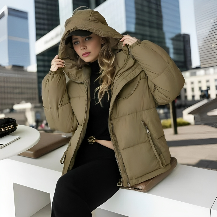 Women's oversized parka jacket