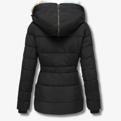 Women's warm jacket with hood