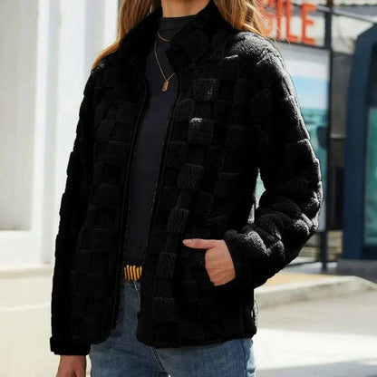 Women's super soft short fleece jacket