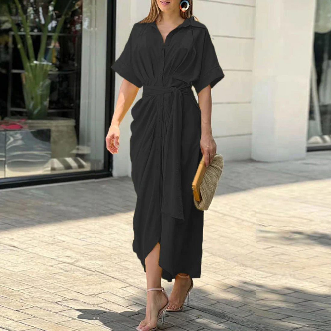 Abby - casual long dress with bow