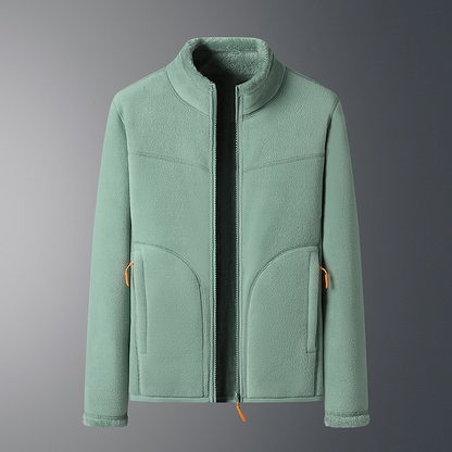 Velvet double-sided polar fleece cardigan jacket for women