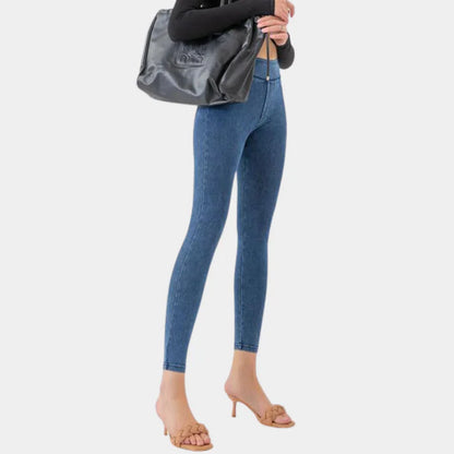 Women's slim-fit denim look leggings