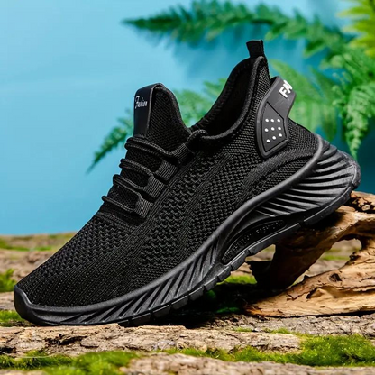 Women's Athletic Sneakers - Breathable Mesh - Slip-On Sock Fit - Chunky Grip Sole