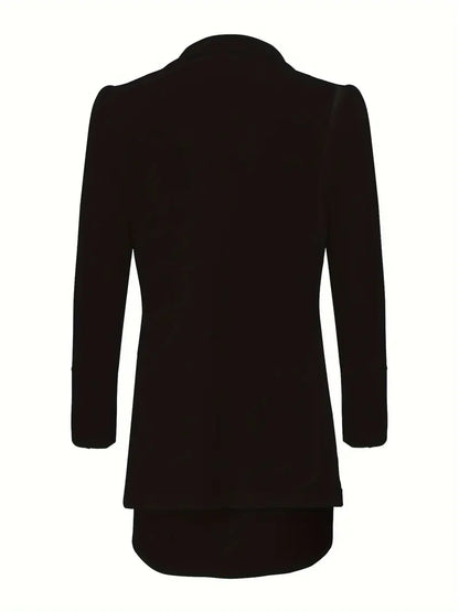 Women's puff sleeve blazer mini skirt set  two-piece outfit