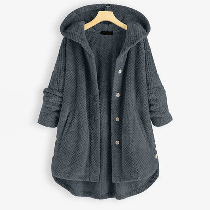 Women's loose large fleece sweater