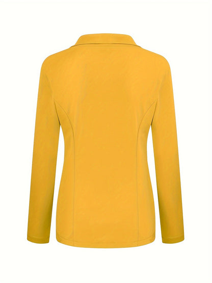 Women's slim fit lapel long sleeve blazer