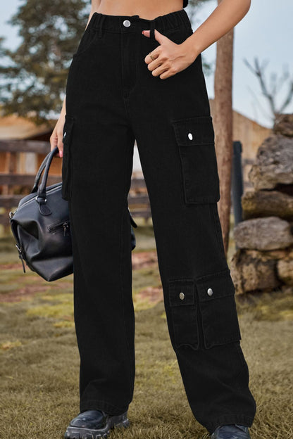 Jade - loose fit long jeans with pockets