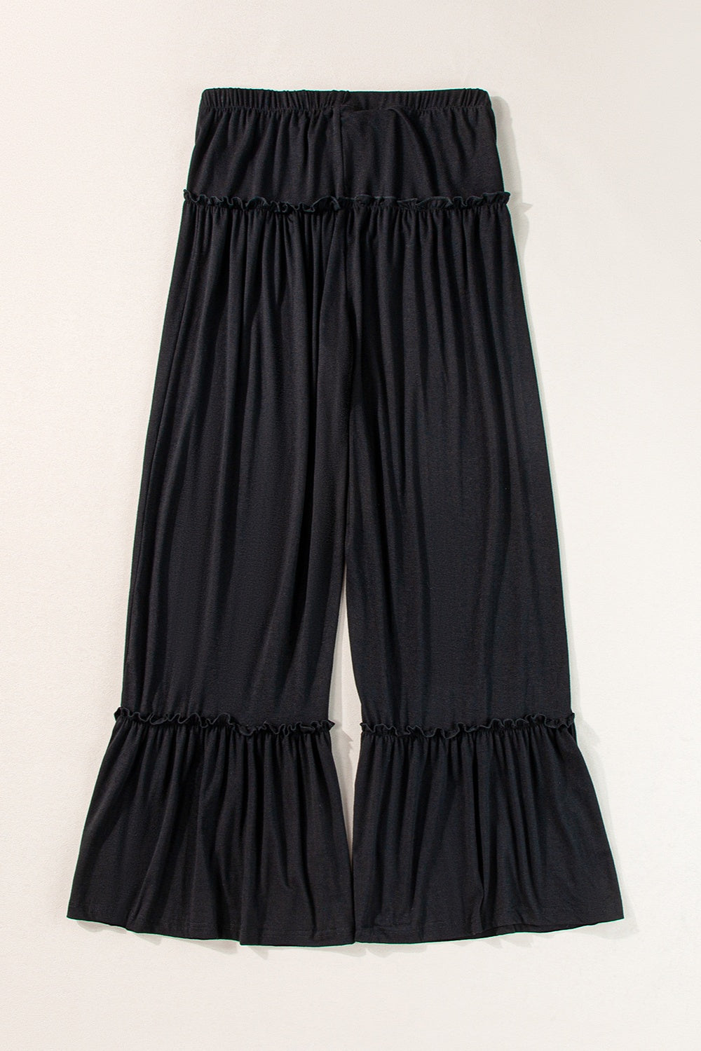 Elise - tied frill ruched bootcut pants