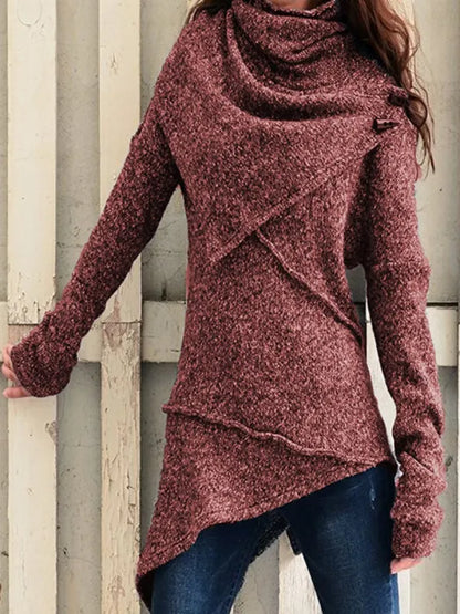 Women's long sleeve knitted sweater