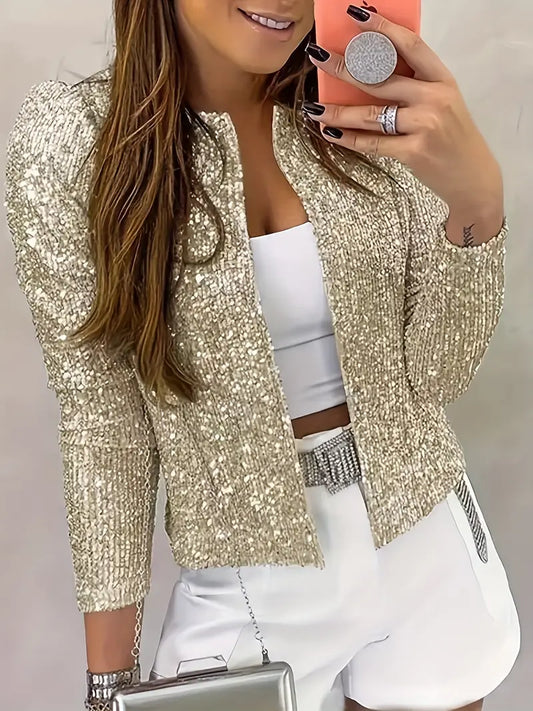 Stylish Round Neck Spring Blazer
