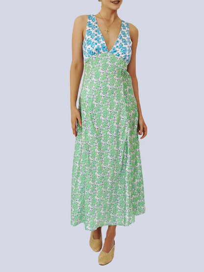 Sleeveless Floral Beach Dress for Women