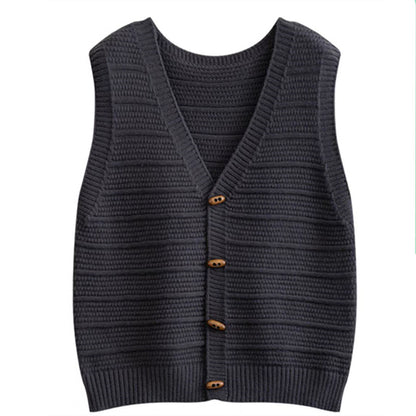 Women's knitted vest retro style
