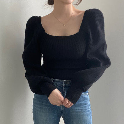 Women's puff sleeve sweater