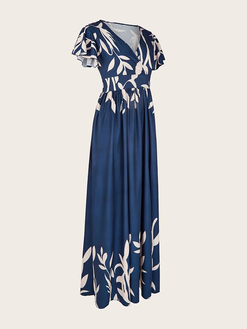 Vines - Amazing Long Dress with V-neck Split