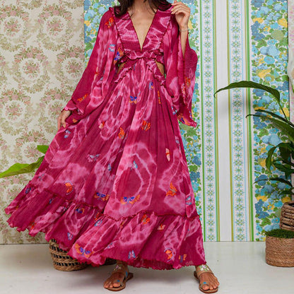 Elegant Floral Print Dress for Women - Lightweight & Stylish