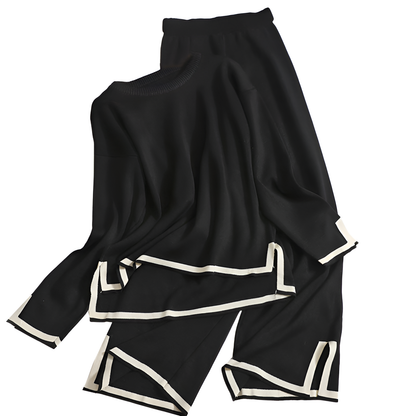Women's elegant 2-piece lounge set made of stretch knit