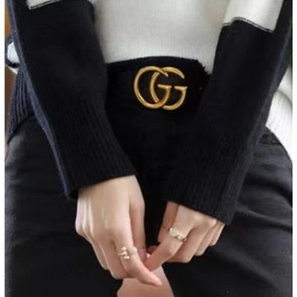 Women's oversized color block loose soft knit sweater