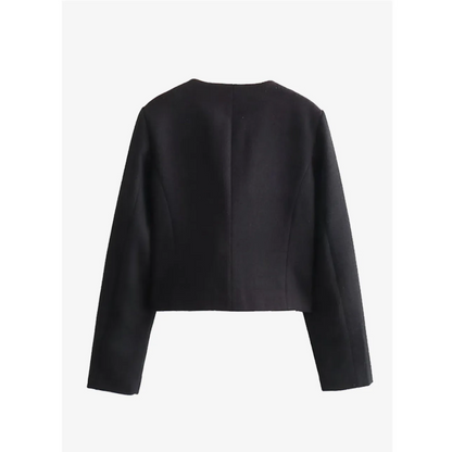 Women's flap pocket short jacket